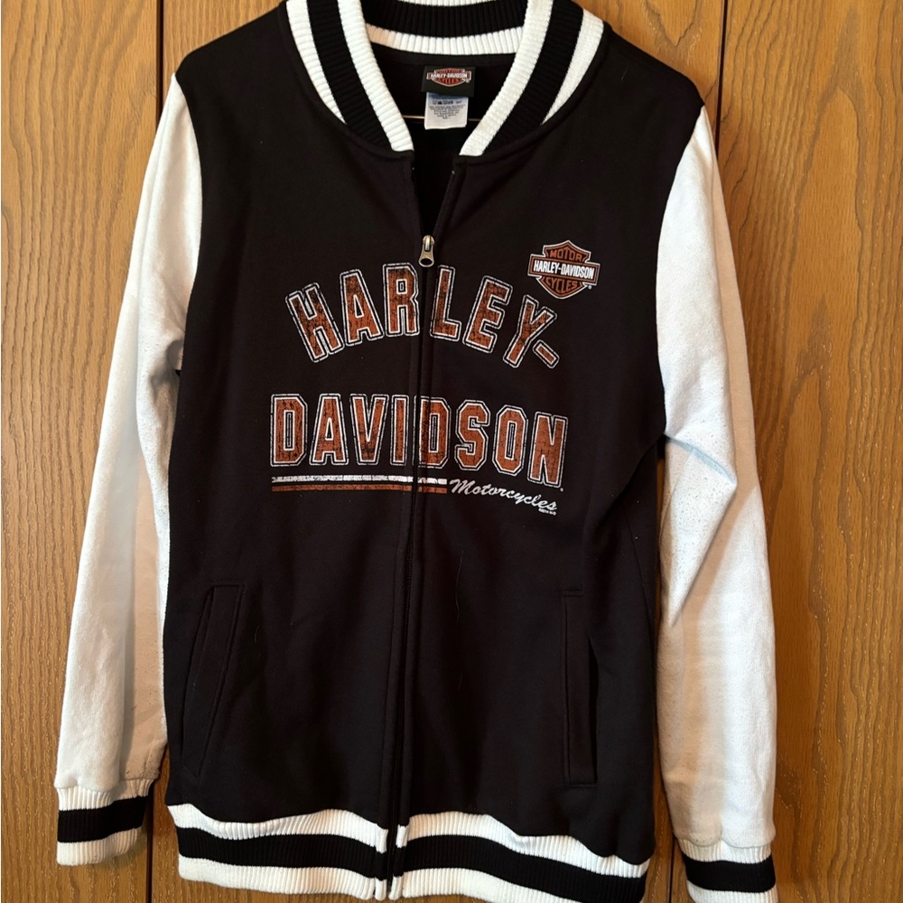 Harley-Davidson Black and White Jacket🌸